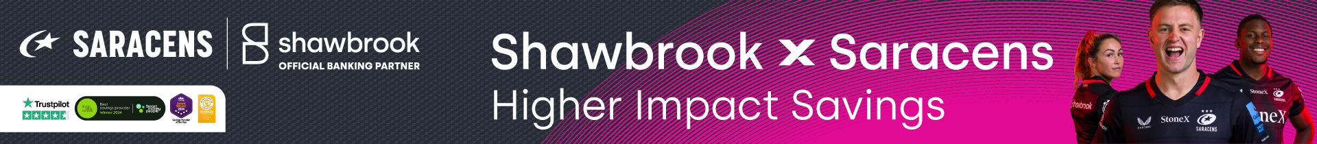 Shawbrook X Saracens Website Banner