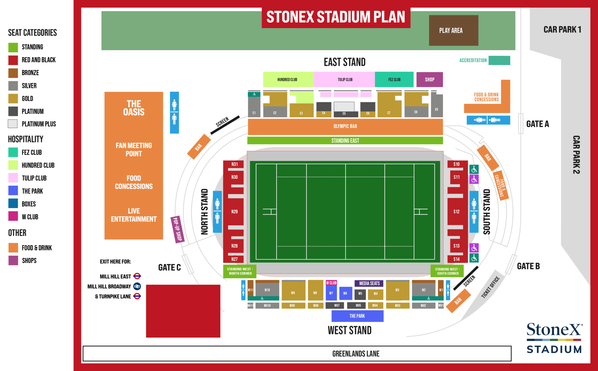 Lynn Family Stadium Seating Chart With Seat Numbers