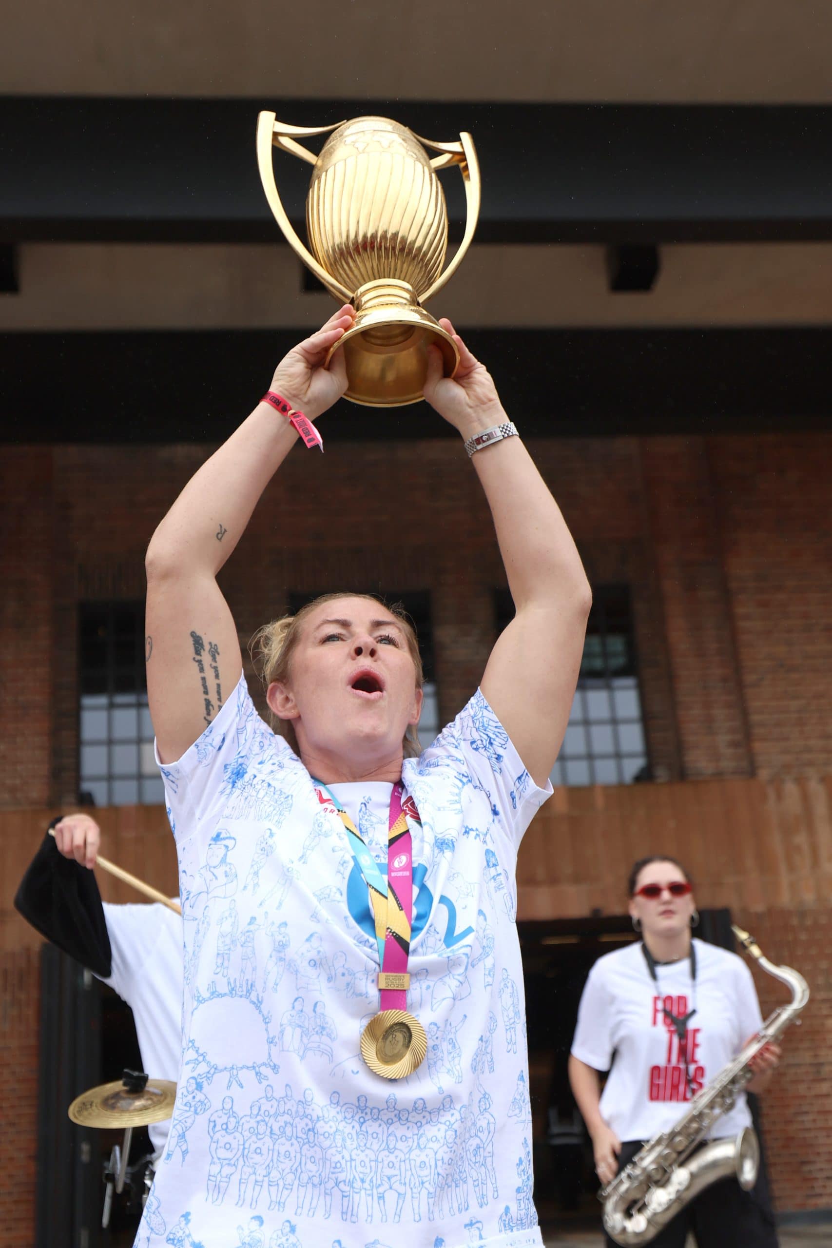 England red roses world cup victory celebration